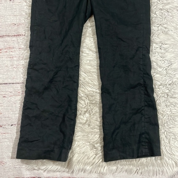 J. Crew Hayden kick crop linen blend black trouser tall fit - Picture 4 of 11